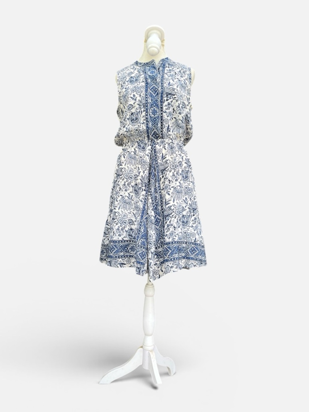 Madewell Silk Journey Shirt Dress in the Porcelain Floral Size Small - Picture 2 of 8